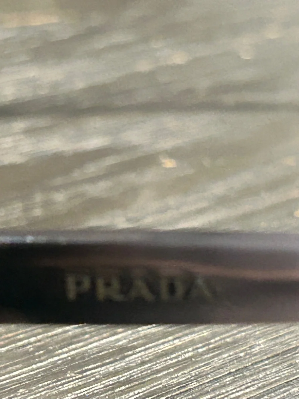 Prada womens Rectangular Glasses - Black and Blue Gradient